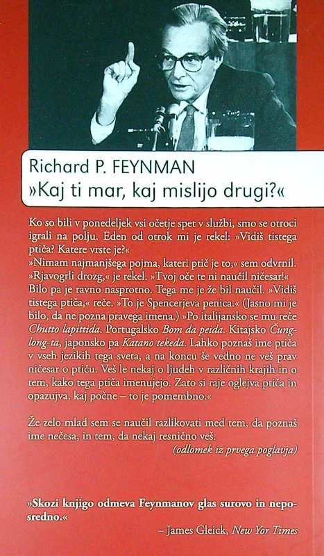 “KAJ TI MAR, KAJ MISLIJO DRUGI?”, Richard P. Feynman