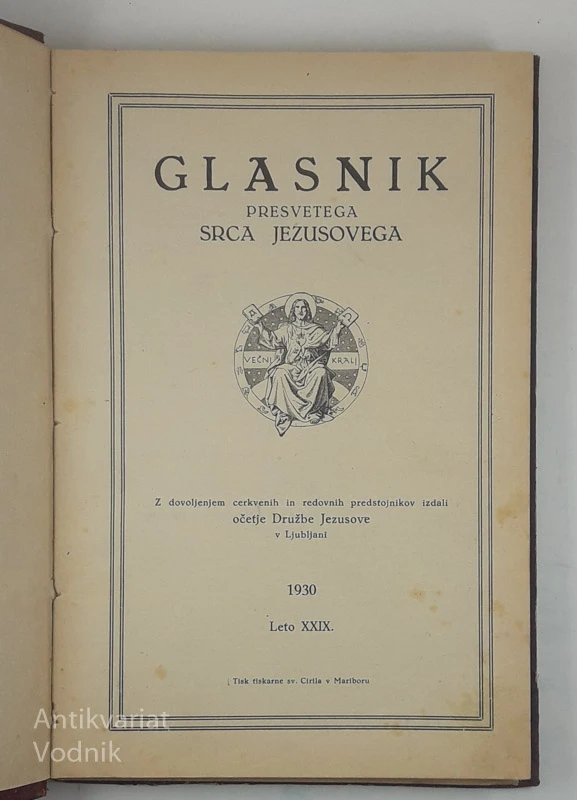 GLASNIK PRESVETEGA SRCA JEZUSOVEGA, izdali očetje družbe Jezusove