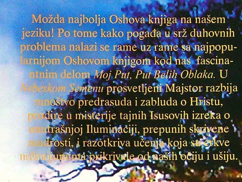 NEBESKO SEME, Osho