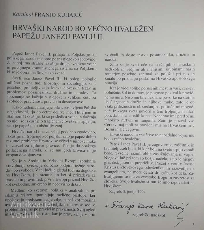 JANEZ PAVEL II, Silvije Tomašević in Grzegor Galazka