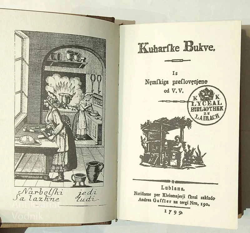 KUHARSKE BUKVE; FAKSIMILE, Valentin Vodnik