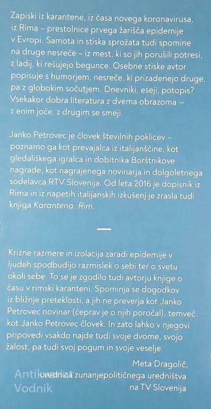 KARANTENA. RIM., Janko Petrovec