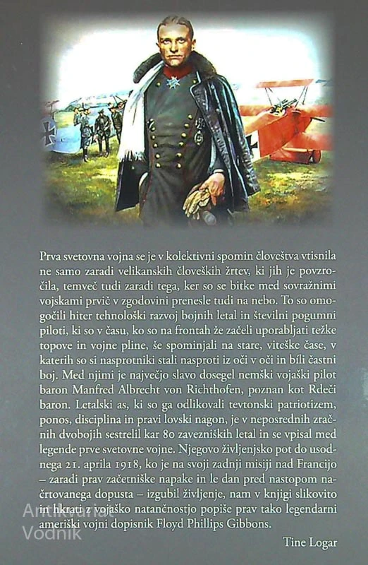 RDEČI BARON; ZGODBA O BARONU VON RICHTHOFNU, Floyd Gibbons