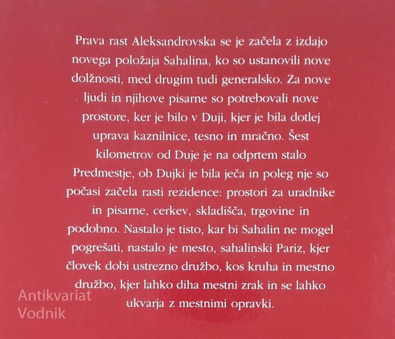 IZ SIBIRIJE, OTOK SAHALIN, A.P. Čehov