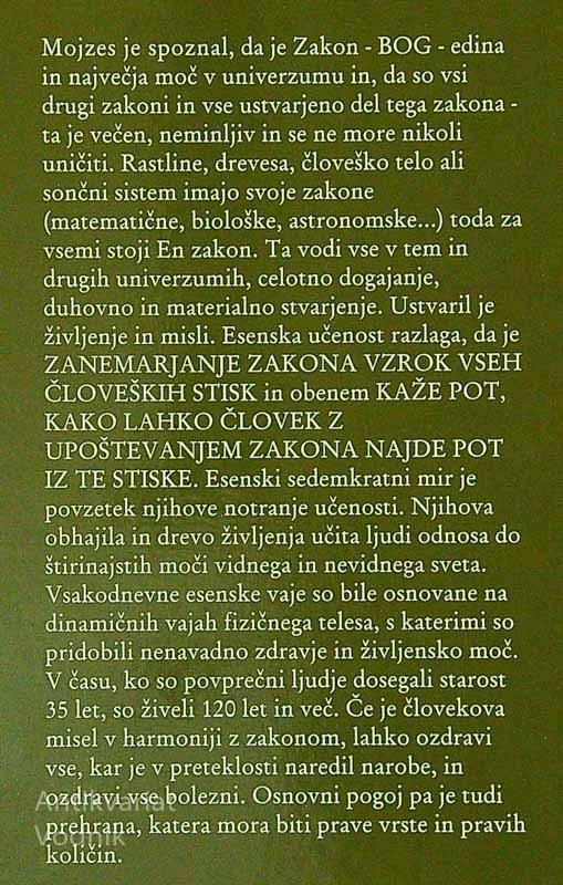 ESENSKA UČENOST; POT PRAVIČNOSTI, Dr. Edmond Bordeaux Szekely