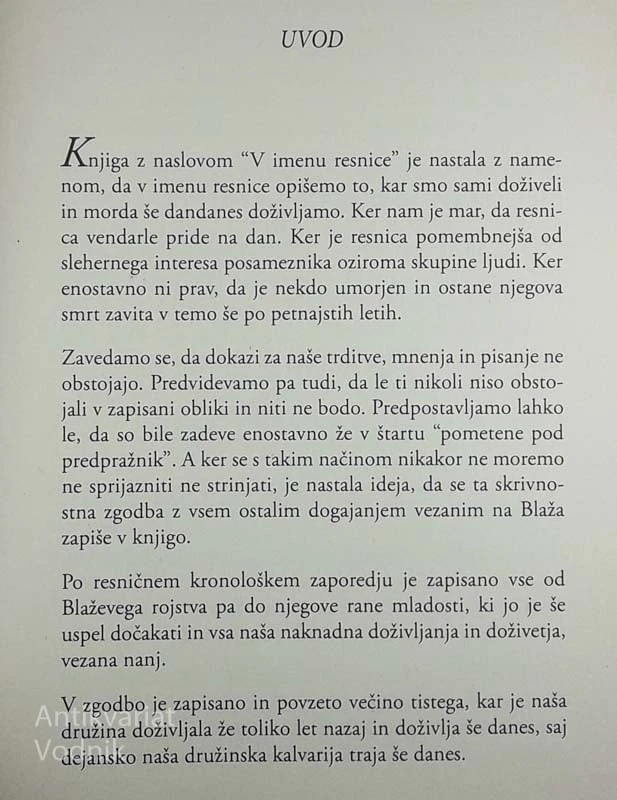 V IMENU RESNICE: BLAŽ FURJAN, Barbara Furjan