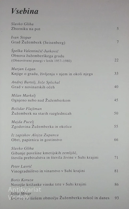 ŽUŽEMBERŠKI GRAD, uredil Marjan Legan
