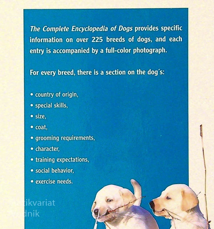 THE COMPLETE ENCYCLOPEDIA OF DOGS, Esther J. J. Verhoef – Verhallen