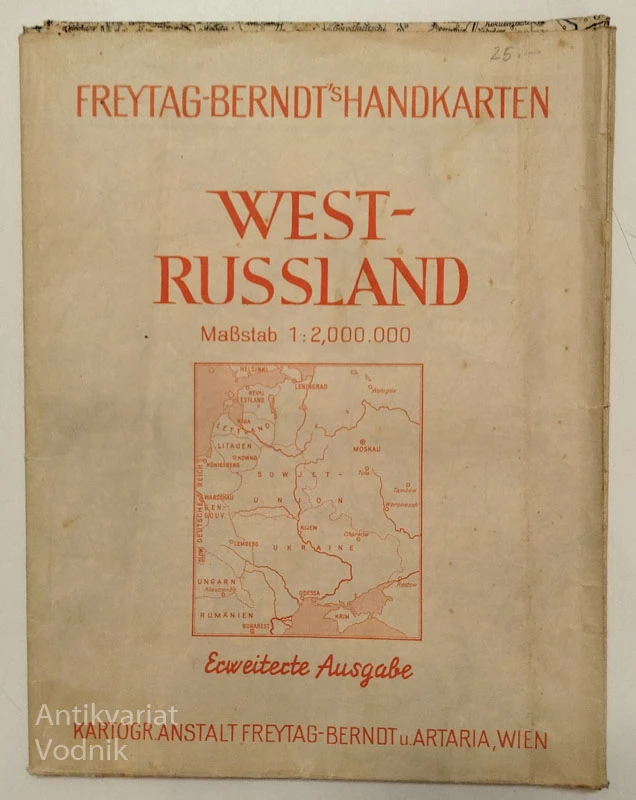 WEST-RUSSLAND; FREYTAG-BERNDT’S HANDKARTEN, MaBstab 1:2,000.000