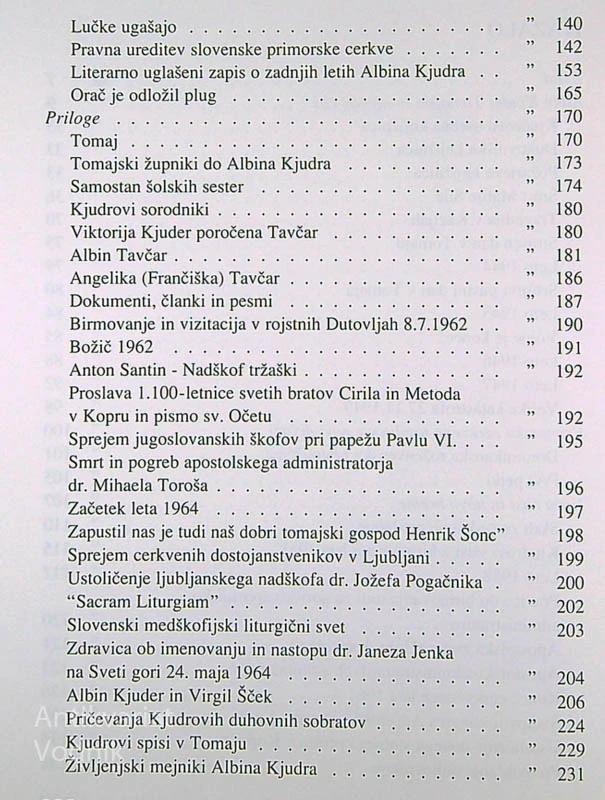 ALBIN KJUDER TOMAJSKI, Ivan Tavčar