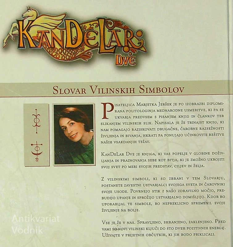 KANDELAR DVE; SLOVAR VILINSKIH SIMBOLOV, Marjetka Jeršek