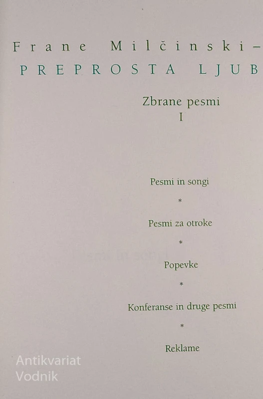 PREPROSTA LJUBEZEN, Frane Miličinski – Ježek
