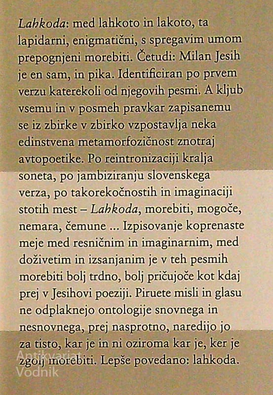LAHKODA, Milan Jesih
