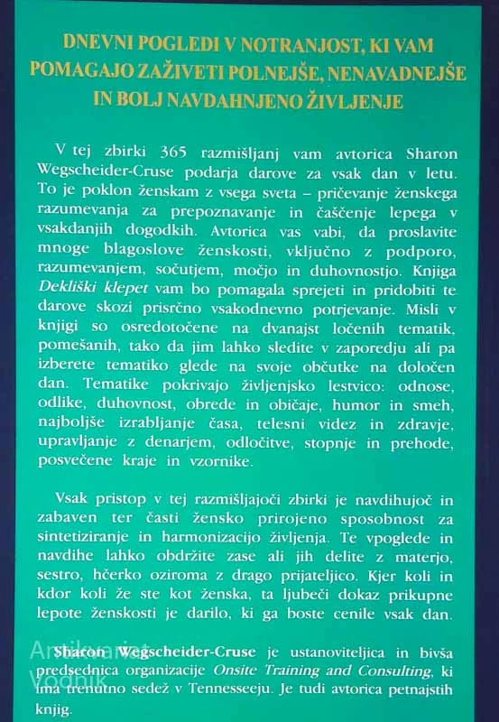 DEKLIŠKI KLEPET, Sharon Wegscheider-Cruse