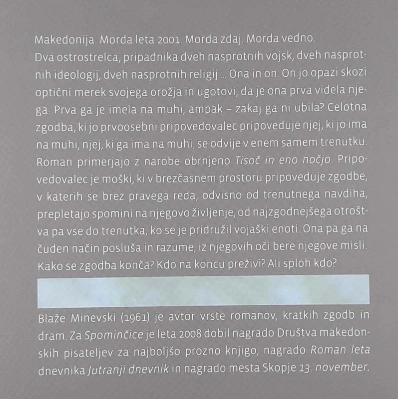 SPOMINČICE, Blaže Minevski