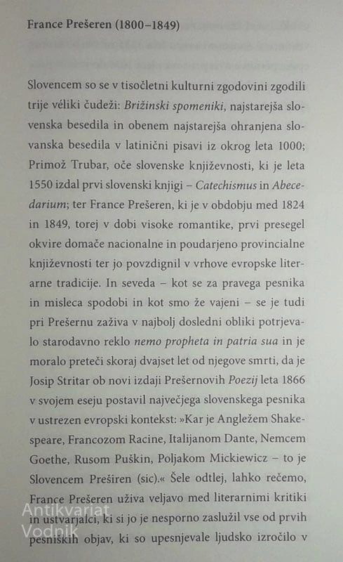 IZBRANE PESMI, France Prešeren