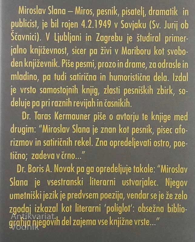 SLOVENSKI SIJ SVETOSTI, Miroslav Slana – Miros