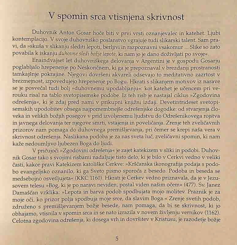 ZGODOVINA ODREŠENJA; RISBE, Tone Gosar