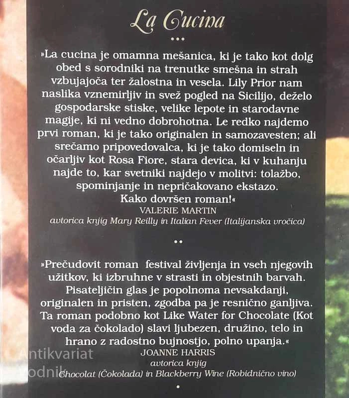 LA CUCINA; POSVEČENO LJUBEZNI, Lily Prior