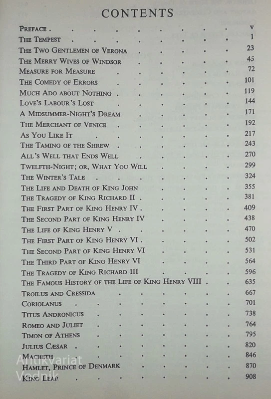 SHAKESPEARE; COMPLETE WORKS