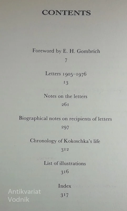 OSKAR KOKOSCHKA LETTERS 1905 – 1976