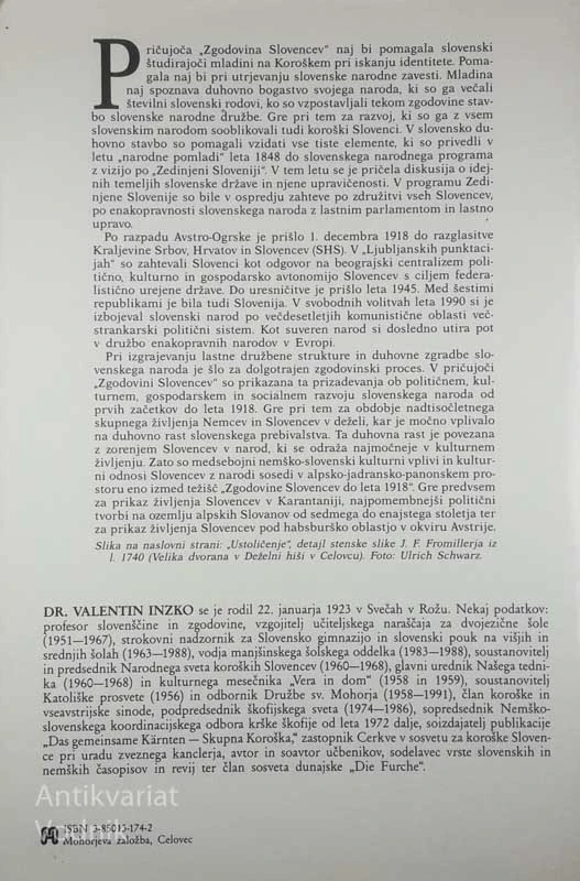 ZGODOVINA SLOVENCEV DO LETA 1918, Valentin Inzko