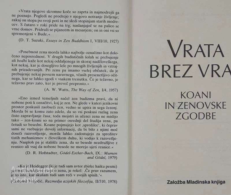 VRATA BREZ VRAT Koani in zenovske zgodbe