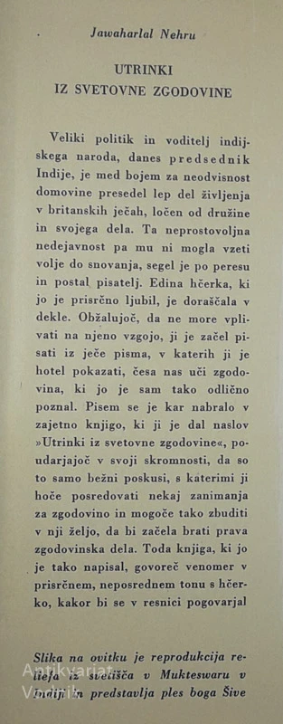 UTRINKI IZ SVETOVNE ZGODOVINE, Jawaharlal Nehru