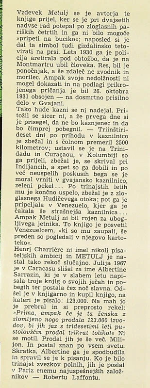 METULJ, Henri Charriere