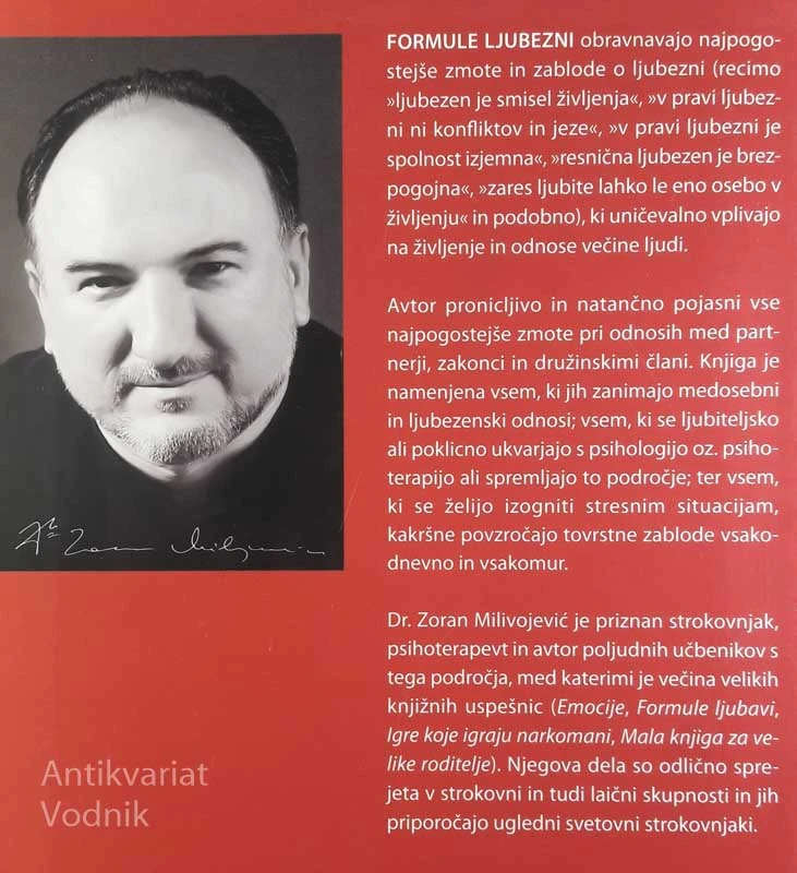 FORMULE LJUBEZNI, Dr. Zoran Milivojević