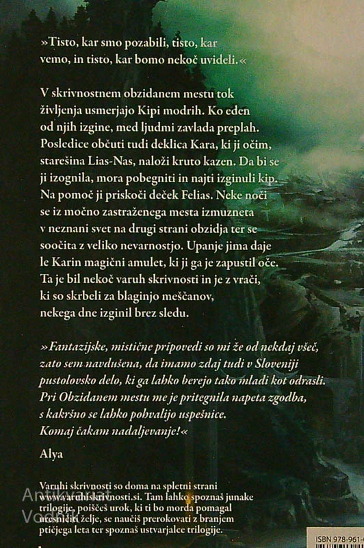 OBZIDANO MESTO, Marget Belani (prvi del trilogije Vruhi skrivnosti)