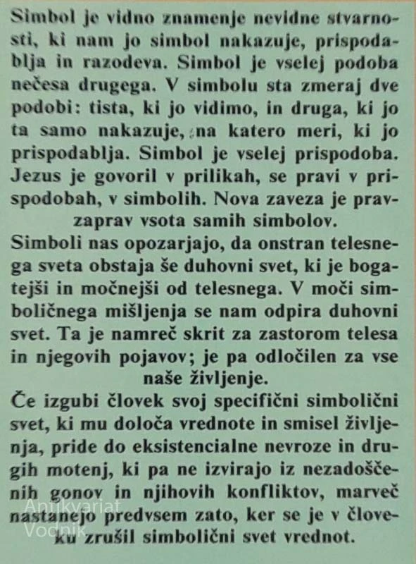 ČLOVEK SIMBOLIČNO BITJE, dr. Anton Trstenjak