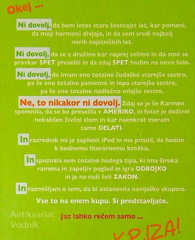 OH, TA KRIZA!, Nejka Omahen