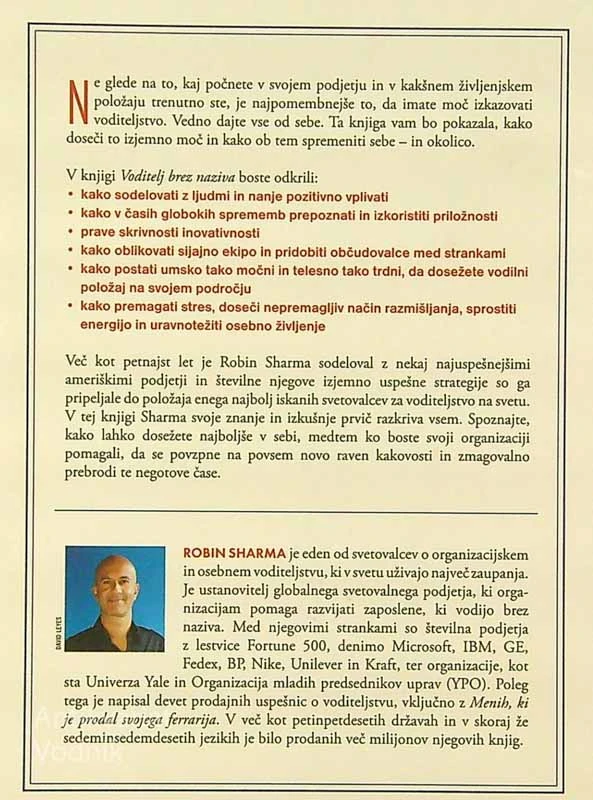 VODITELJ BREZ NAZIVA, Robin Sharma