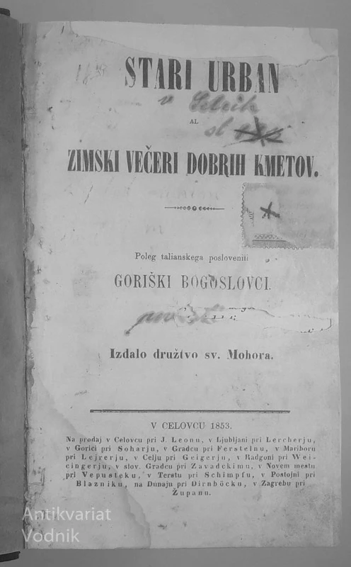 STARI URBAN ALI ZIMSKI VEČERI DOBRIH KMETOV, poslovenili Goriški bogoslovci