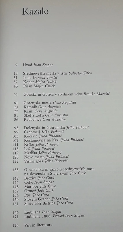 SREDNJEVEŠKA MESTA, Cene Avguštin