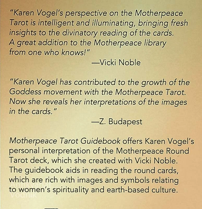 MOTHERPEACE; MINI ROUND TAROT DECK AND GUIDEBOOK
