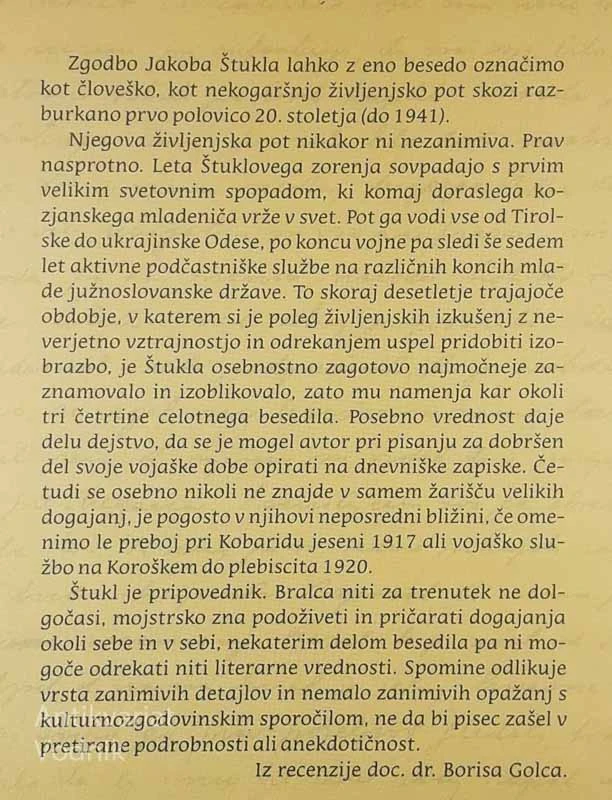 IZ MOJEGA ŽIVLJENJA, Jakob Štukl