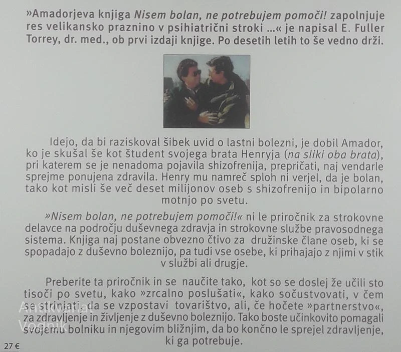NISEM BOLAN, NE POTREBUJEM POMOČI!, Xavier Amador