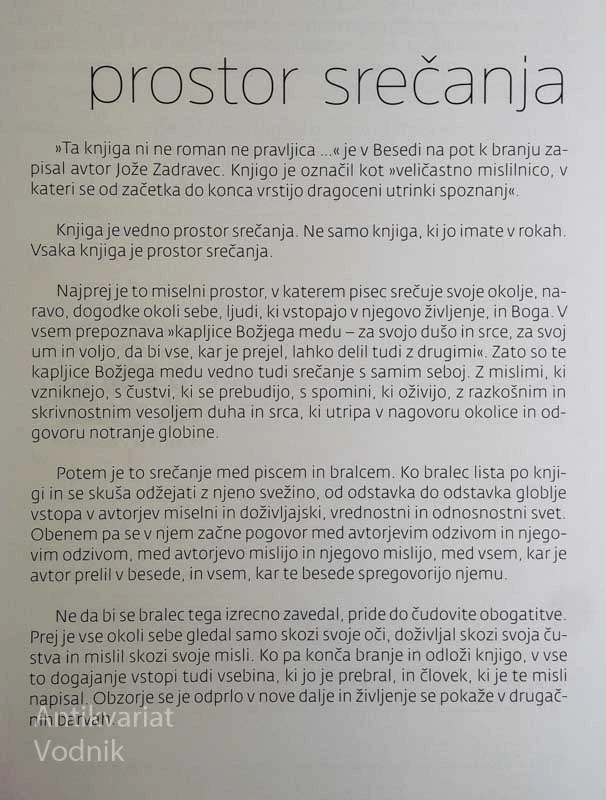 PO ZAPRTI KNJIGI, Jože Zadravec