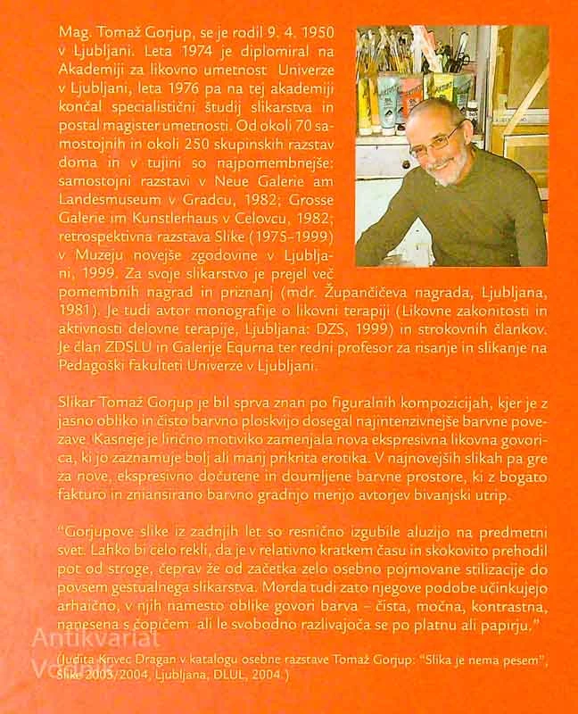 RAZMISLEKI O SLIKARSTVU, Tomaž Gorjup