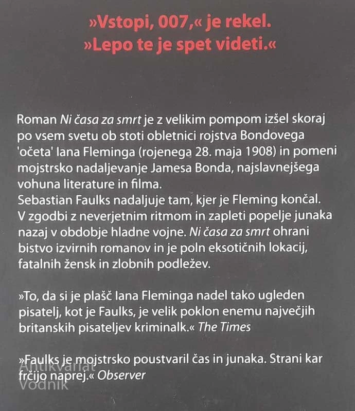 NI ČASA ZA SMRT, Sebastian Faulks