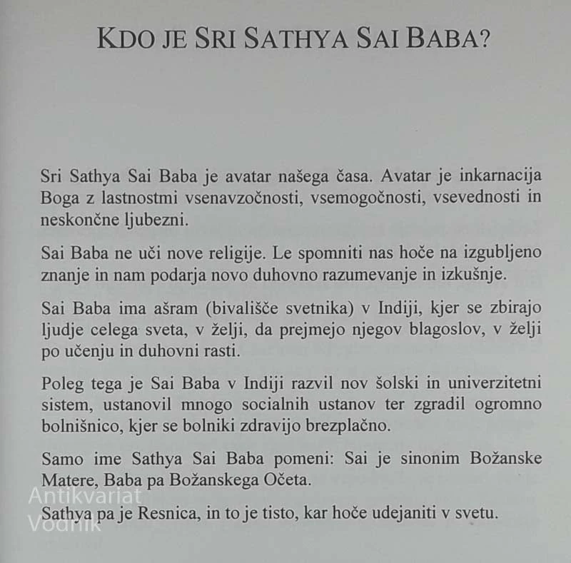 SAI BABA; GOVORI O ODNOSIH, Stephan v. Stepski-Doliwa