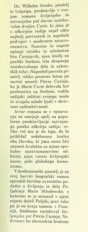PIERRE IN MARIE CURIE, Wilhelm Strube