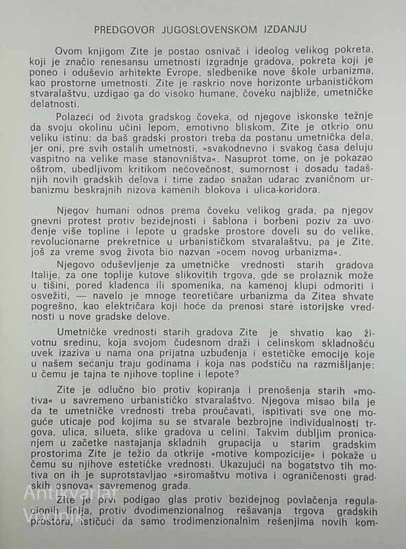 UMETNIČKO OBLIKAVNJE GRADOVA, K. Zite