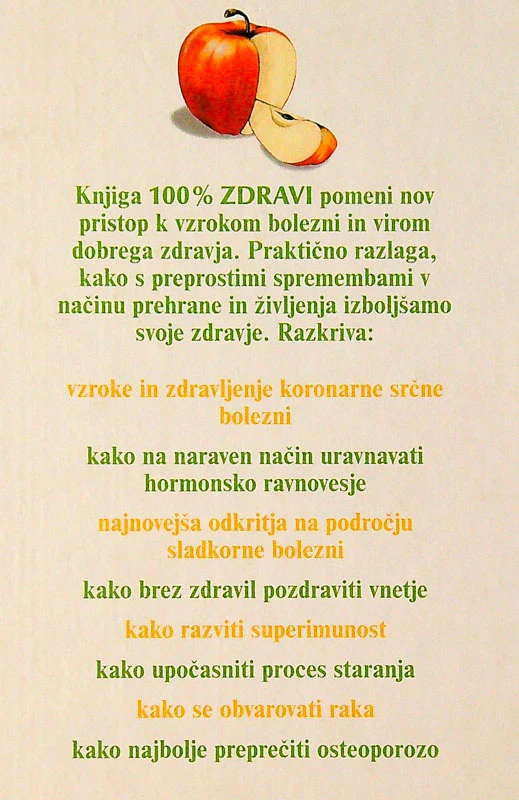 100% ZDRAVI; NAJNOVEJŠA ODKRITJA O PRAVIH VZROKIH BOLEZNI, Patrick Holford