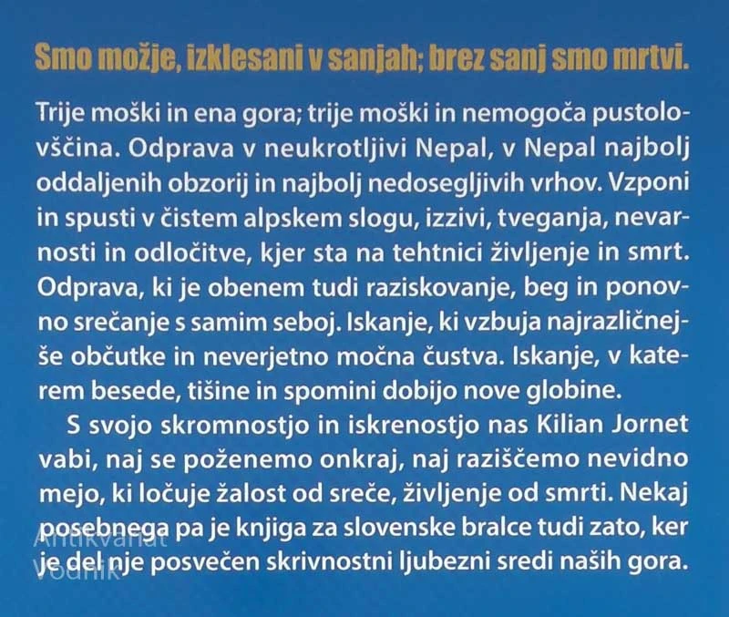 NEVIDNA MEJA, Kilian Jornet