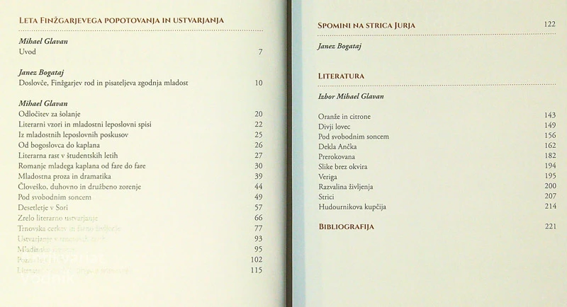 FRANC SALEŠKI FINŽGAR; VERA V RESNICO, LEPOTO IN PRAVICO, Janez Bogataj in Mihael Glavan