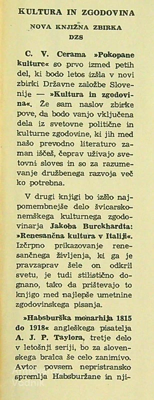 POKOPANE KULTURE, C.W. Ceram