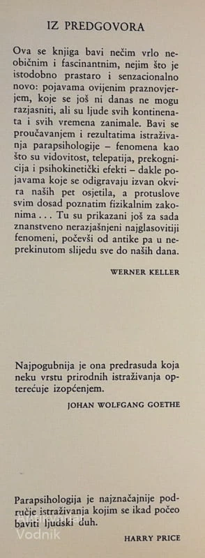 PARAPSIHOLOŠKI FENOMENI, Werner Keller
